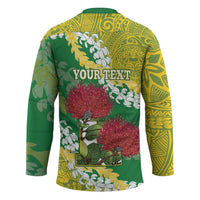 Personalized Leilehua Hawaii High School Hockey Jersey Puakenikeni Lei Hawaiian Pattern LT14 - Polynesian Pride