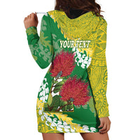 Personalized Leilehua Hawaii High School Hoodie Dress Puakenikeni Lei Hawaiian Pattern - Polynesian Pride