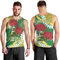 Personalized Leilehua Hawaii High School Men Tank Top Puakenikeni Lei Hawaiian Pattern LT14 - Polynesian Pride