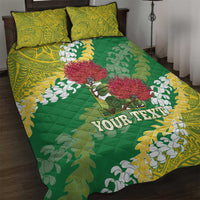 Personalized Leilehua Hawaii High School Quilt Bed Set Puakenikeni Lei Hawaiian Pattern - Polynesian Pride