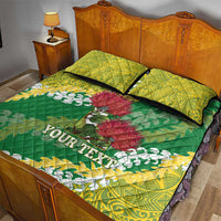 Personalized Leilehua Hawaii High School Quilt Bed Set Puakenikeni Lei Hawaiian Pattern - Polynesian Pride