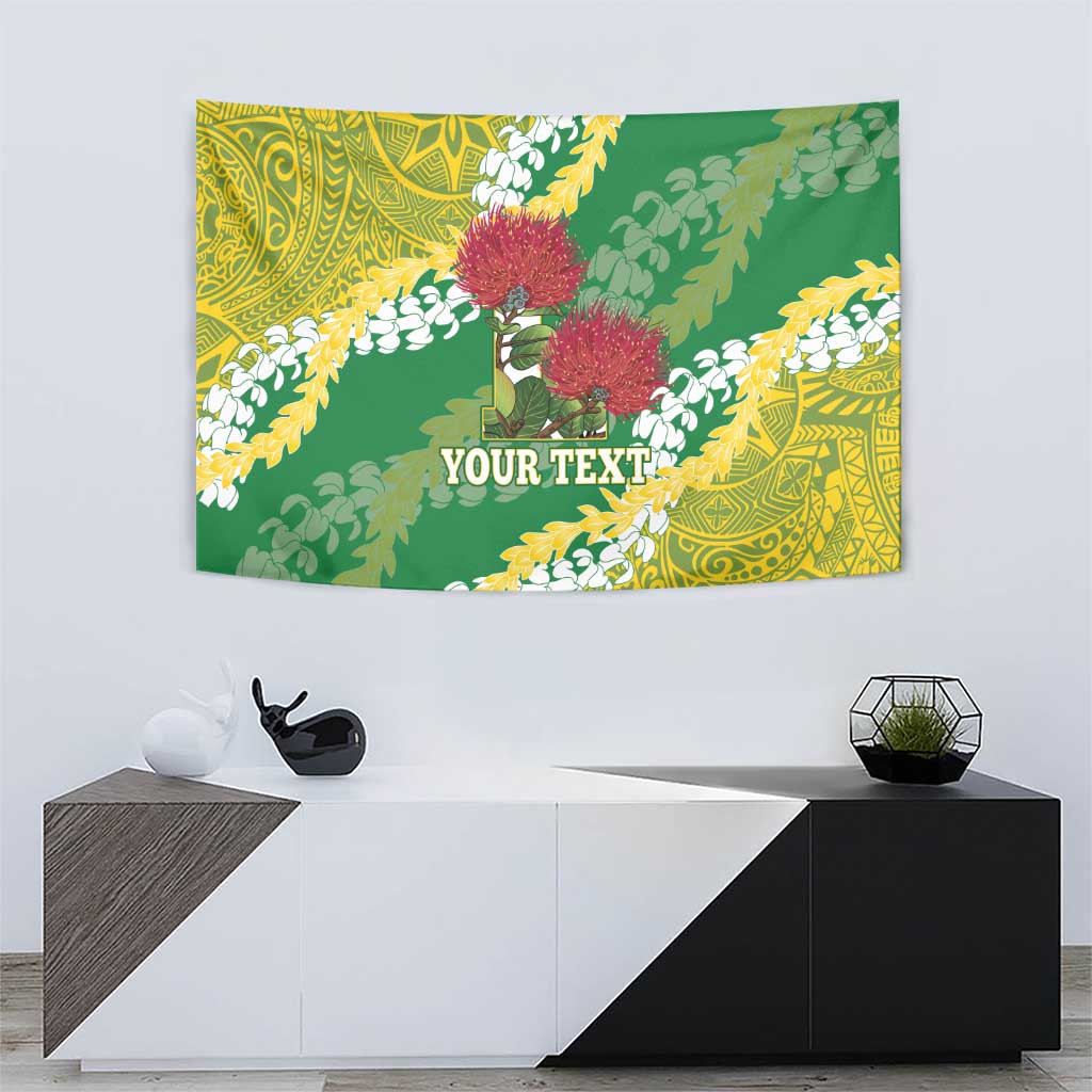 Personalized Leilehua Hawaii High School Tapestry Puakenikeni Lei Hawaiian Pattern - Polynesian Pride