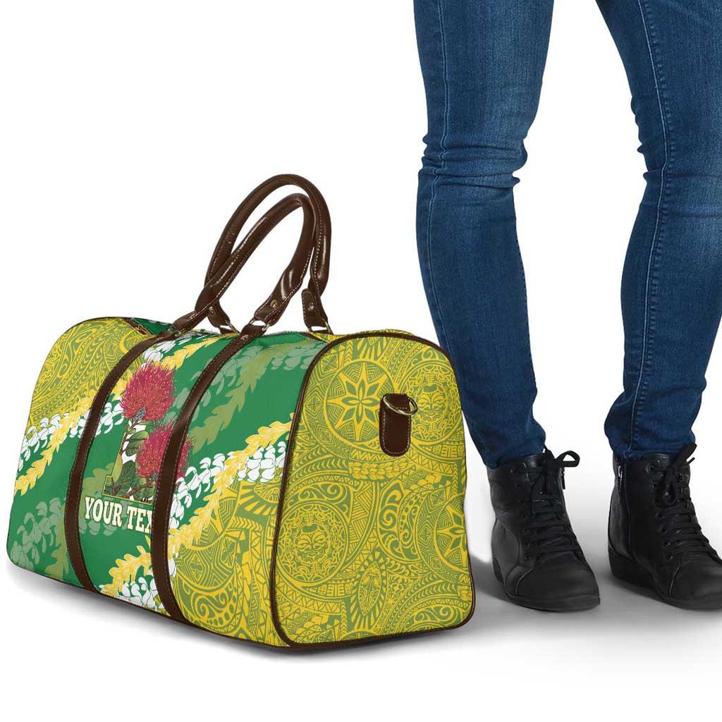 Personalized Leilehua Hawaii High School Travel Bag Puakenikeni Lei Hawaiian Pattern LT14 - Polynesian Pride