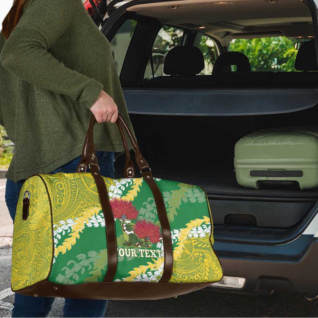 Personalized Leilehua Hawaii High School Travel Bag Puakenikeni Lei Hawaiian Pattern LT14 - Polynesian Pride