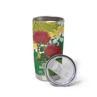 Personalized Leilehua Hawaii High School Tumbler Cup Puakenikeni Lei Hawaiian Pattern LT14 - Polynesian Pride