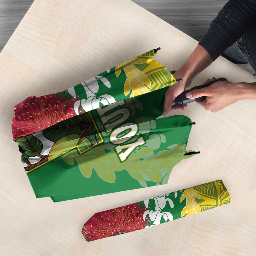 Personalized Leilehua Hawaii High School Umbrella Puakenikeni Lei Hawaiian Pattern - Polynesian Pride