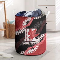 Personalized Kalani Hawaii High School Laundry Basket Puakenikeni Lei Hawaiian Pattern LT14 Red - Polynesian Pride