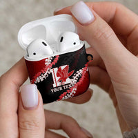 Personalized Kalani Hawaii High School AirPods Case Puakenikeni Lei Hawaiian Pattern - Polynesian Pride