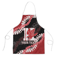 Personalized Kalani Hawaii High School Apron Puakenikeni Lei Hawaiian Pattern LT14 Red - Polynesian Pride