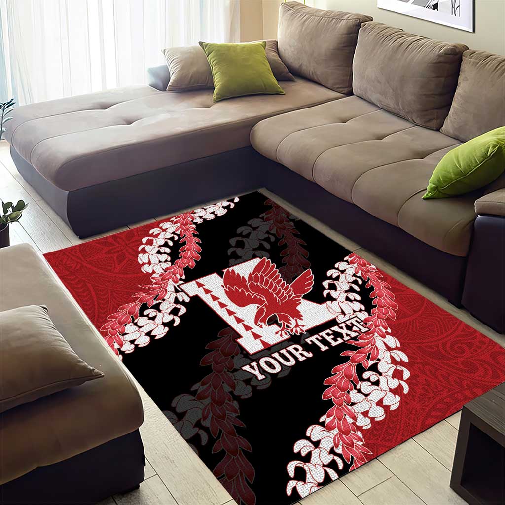 Personalized Kalani Hawaii High School Area Rug Puakenikeni Lei Hawaiian Pattern - Polynesian Pride