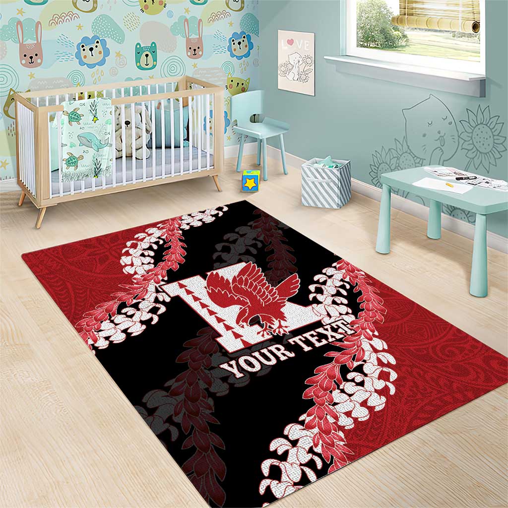 Personalized Kalani Hawaii High School Area Rug Puakenikeni Lei Hawaiian Pattern - Polynesian Pride
