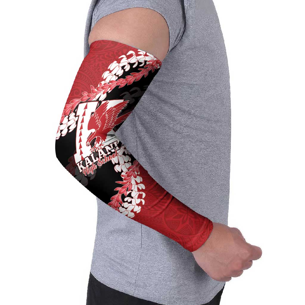 Personalized Kalani Hawaii High School Arm Sleeves Puakenikeni Lei Hawaiian Pattern LT14 - Polynesian Pride