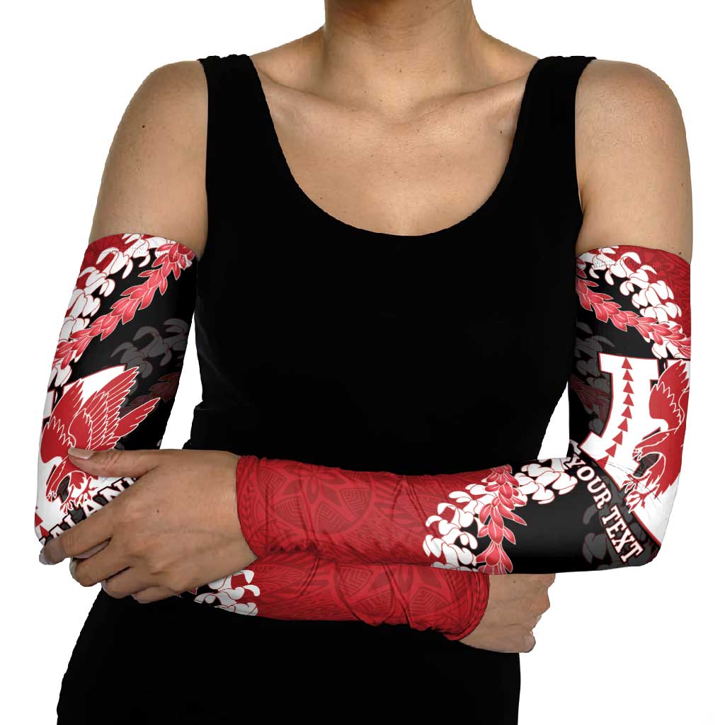 Personalized Kalani Hawaii High School Arm Sleeves Puakenikeni Lei Hawaiian Pattern LT14 - Polynesian Pride