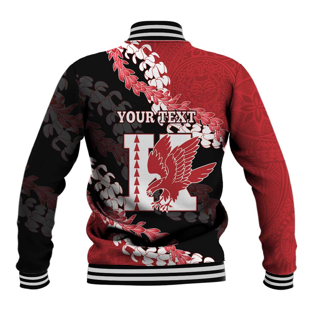 Personalized Kalani Hawaii High School Baseball Jacket Puakenikeni Lei Hawaiian Pattern LT14 - Polynesian Pride