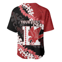 Personalized Kalani Hawaii High School Baseball Jersey Puakenikeni Lei Hawaiian Pattern LT14 - Polynesian Pride
