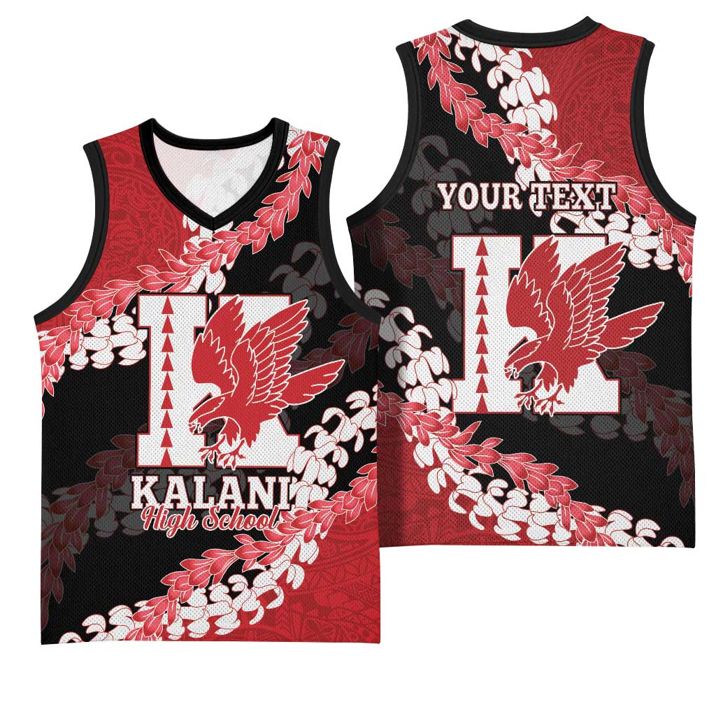 Personalized Kalani Hawaii High School Basketball Jersey Puakenikeni Lei Hawaiian Pattern LT14 - Polynesian Pride
