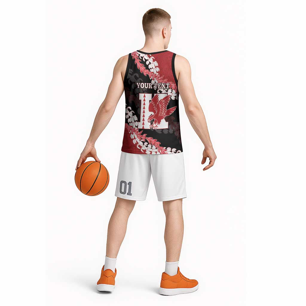 Personalized Kalani Hawaii High School Basketball Jersey Puakenikeni Lei Hawaiian Pattern LT14 - Polynesian Pride