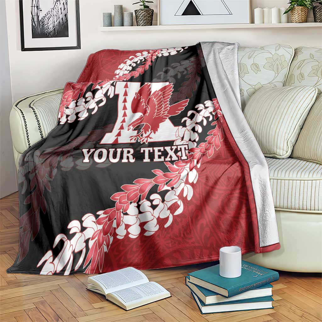 Personalized Kalani Hawaii High School Blanket Puakenikeni Lei Hawaiian Pattern - Polynesian Pride