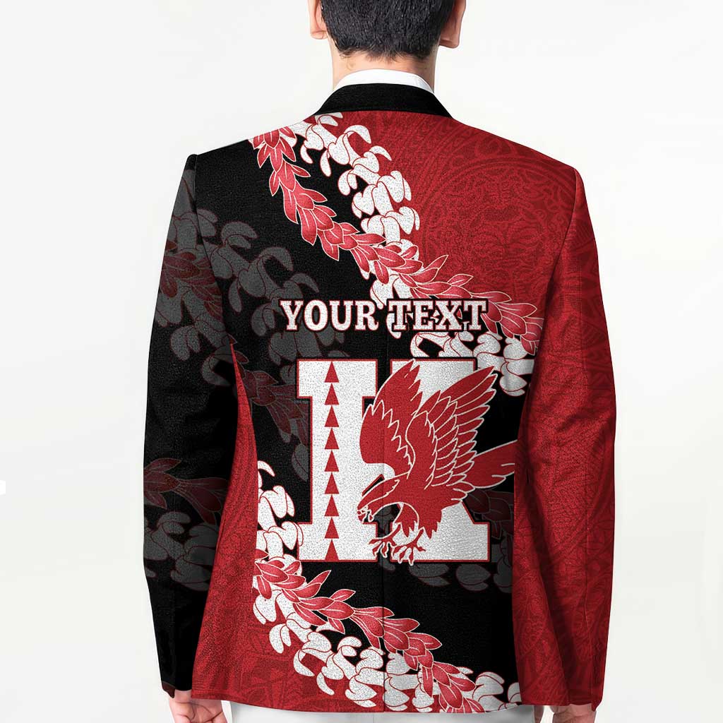 Personalized Kalani Hawaii High School Blazer Puakenikeni Lei Hawaiian Pattern - Polynesian Pride