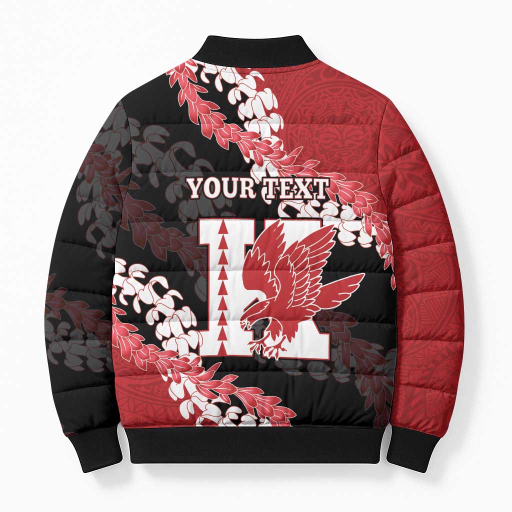 Personalized Kalani Hawaii High School Bomber Puffer Jacket Puakenikeni Lei Hawaiian Pattern LT14 - Polynesian Pride