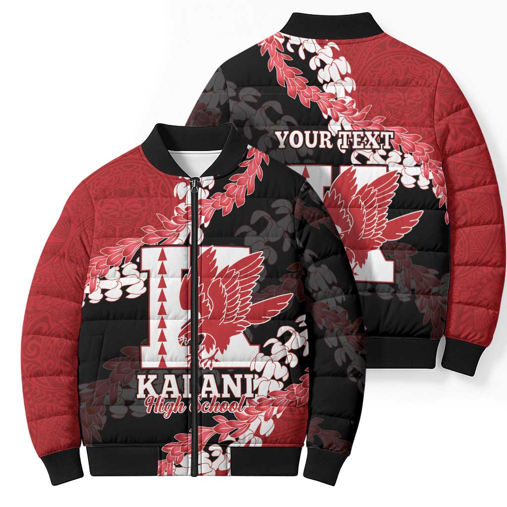 Personalized Kalani Hawaii High School Bomber Puffer Jacket Puakenikeni Lei Hawaiian Pattern LT14 - Polynesian Pride
