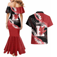 Personalized Kalani Hawaii High School Couples Matching Mermaid Dress and Hawaiian Shirt Puakenikeni Lei Hawaiian Pattern - Polynesian Pride