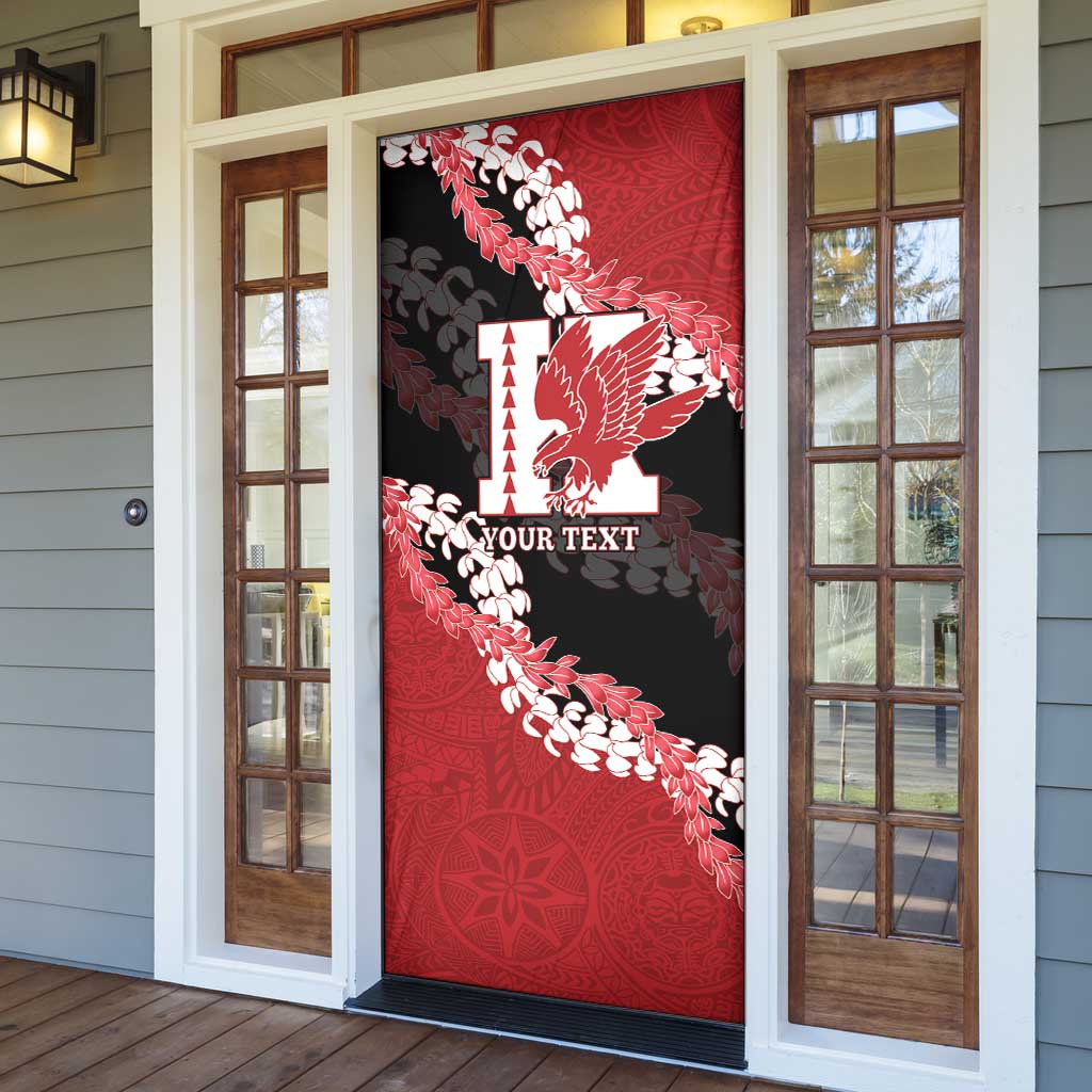 Personalized Kalani Hawaii High School Door Cover Puakenikeni Lei Hawaiian Pattern LT14 - Polynesian Pride