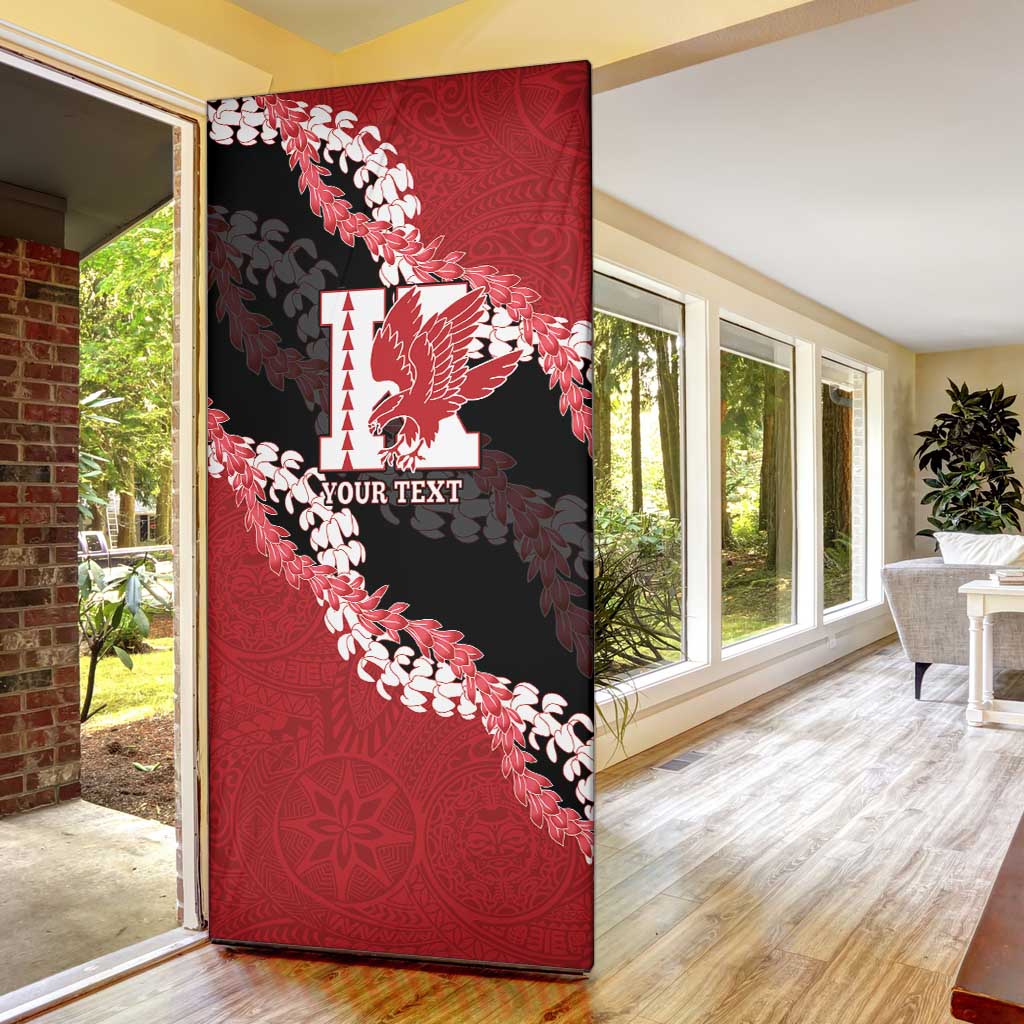 Personalized Kalani Hawaii High School Door Cover Puakenikeni Lei Hawaiian Pattern LT14 - Polynesian Pride