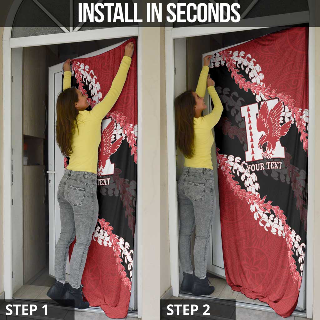 Personalized Kalani Hawaii High School Door Cover Puakenikeni Lei Hawaiian Pattern LT14 - Polynesian Pride