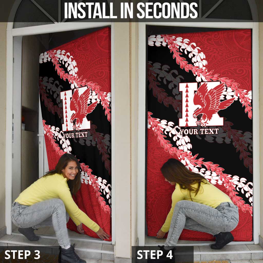 Personalized Kalani Hawaii High School Door Cover Puakenikeni Lei Hawaiian Pattern LT14 - Polynesian Pride