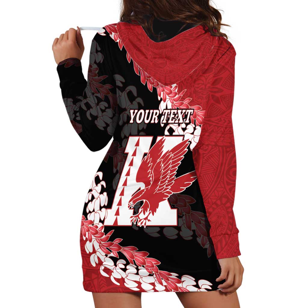 Personalized Kalani Hawaii High School Hoodie Dress Puakenikeni Lei Hawaiian Pattern - Polynesian Pride