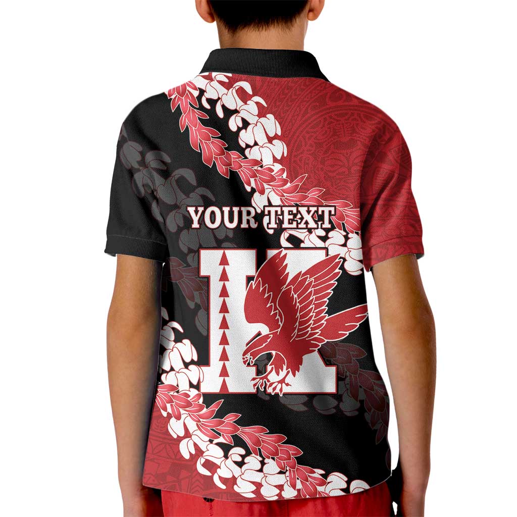 Personalized Kalani Hawaii High School Kid Polo Shirt Puakenikeni Lei Hawaiian Pattern LT14 - Polynesian Pride