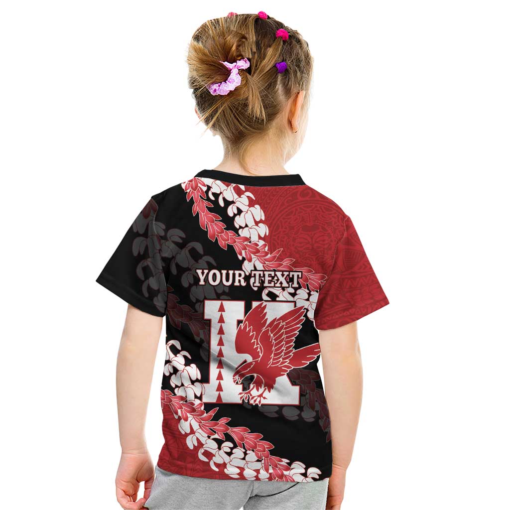 Personalized Kalani Hawaii High School Kid T Shirt Puakenikeni Lei Hawaiian Pattern LT14 - Polynesian Pride