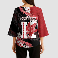 Personalized Kalani Hawaii High School Kimono Sleeve Blouse Puakenikeni Lei Hawaiian Pattern LT14 - Polynesian Pride