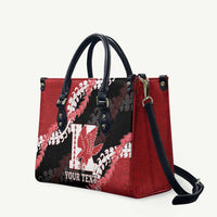 Personalized Kalani Hawaii High School Leather Bag Puakenikeni Lei Hawaiian Pattern LT14 Red - Polynesian Pride