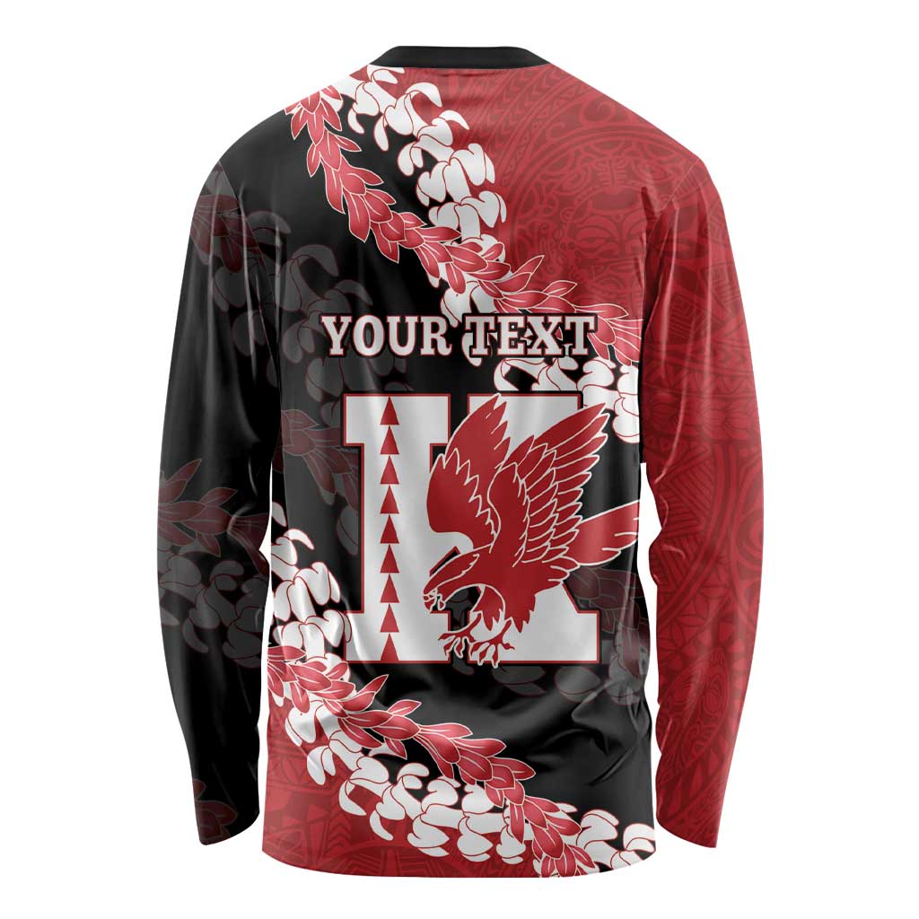 Personalized Kalani Hawaii High School Long Sleeve Shirt Puakenikeni Lei Hawaiian Pattern LT14 - Polynesian Pride