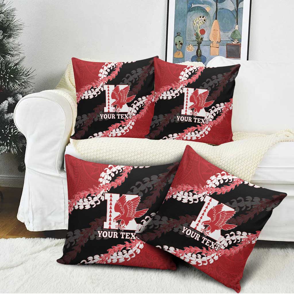 Personalized Kalani Hawaii High School Pillow Cover Puakenikeni Lei Hawaiian Pattern - Polynesian Pride
