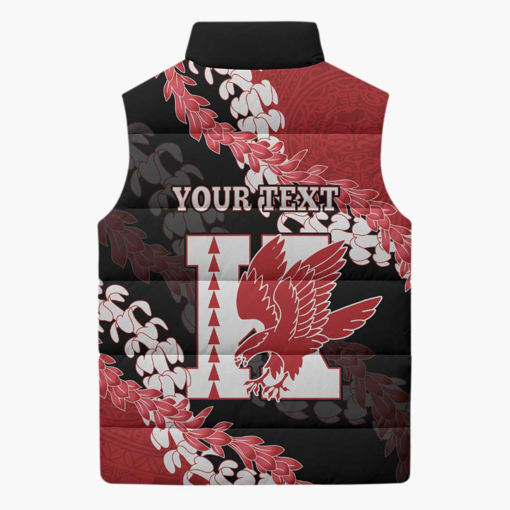 Personalized Kalani Hawaii High School Sleeveless Puffer Jacket Puakenikeni Lei Hawaiian Pattern LT14 - Polynesian Pride