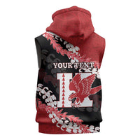 Personalized Kalani Hawaii High School Sleeveless Zip Hoodie Puakenikeni Lei Hawaiian Pattern LT14 - Polynesian Pride