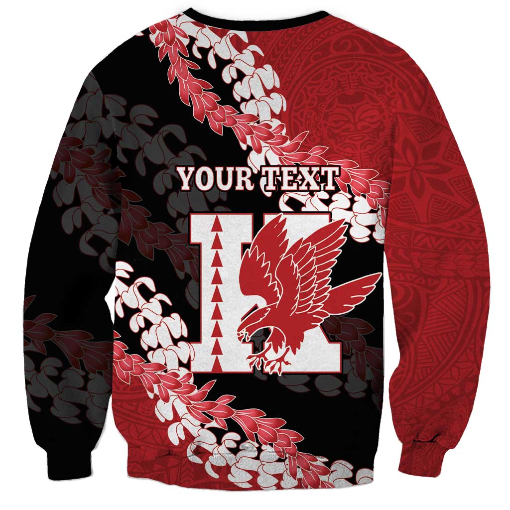 Personalized Kalani Hawaii High School Sweatshirt Puakenikeni Lei Hawaiian Pattern LT14 - Polynesian Pride