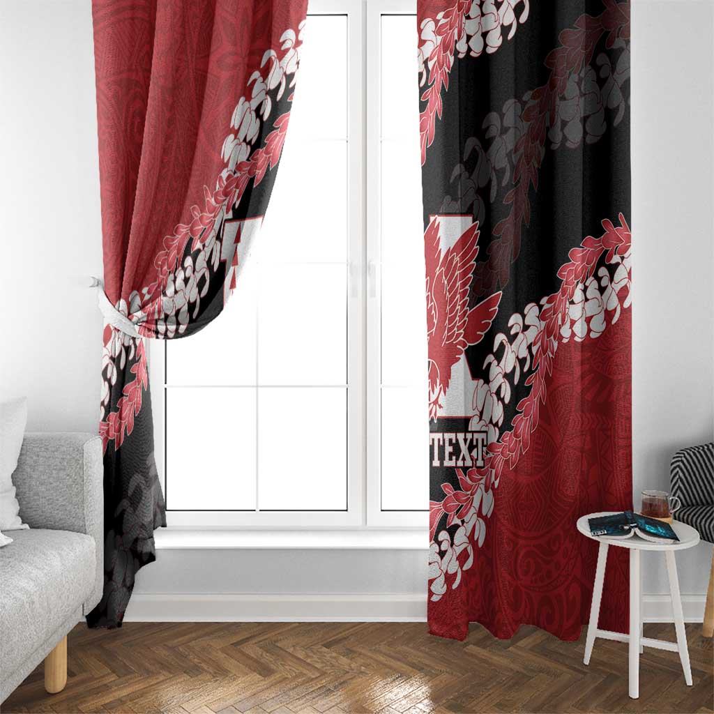 Personalized Kalani Hawaii High School Window Curtain Puakenikeni Lei Hawaiian Pattern - Polynesian Pride