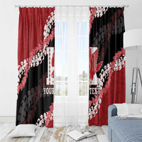 Personalized Kalani Hawaii High School Window Curtain Puakenikeni Lei Hawaiian Pattern - Polynesian Pride