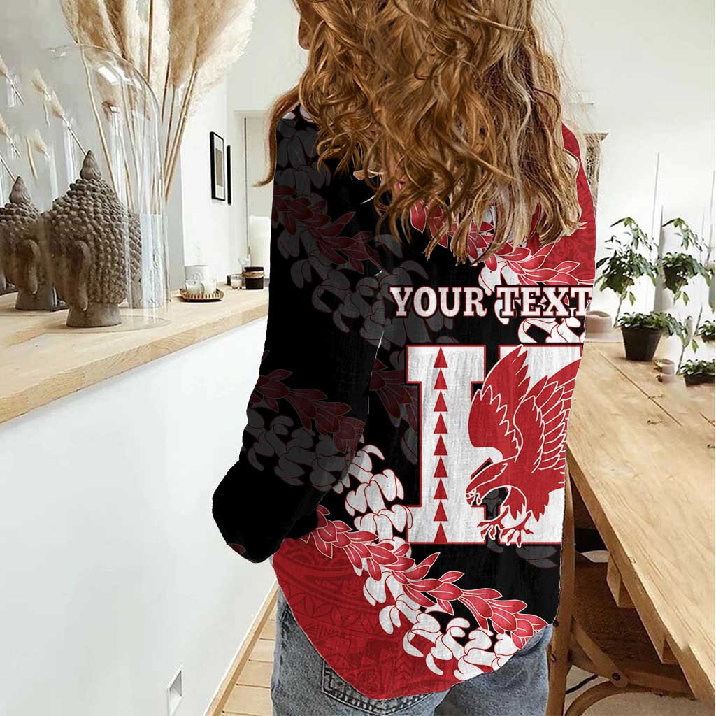 Personalized Kalani Hawaii High School Women Casual Shirt Puakenikeni Lei Hawaiian Pattern - Polynesian Pride