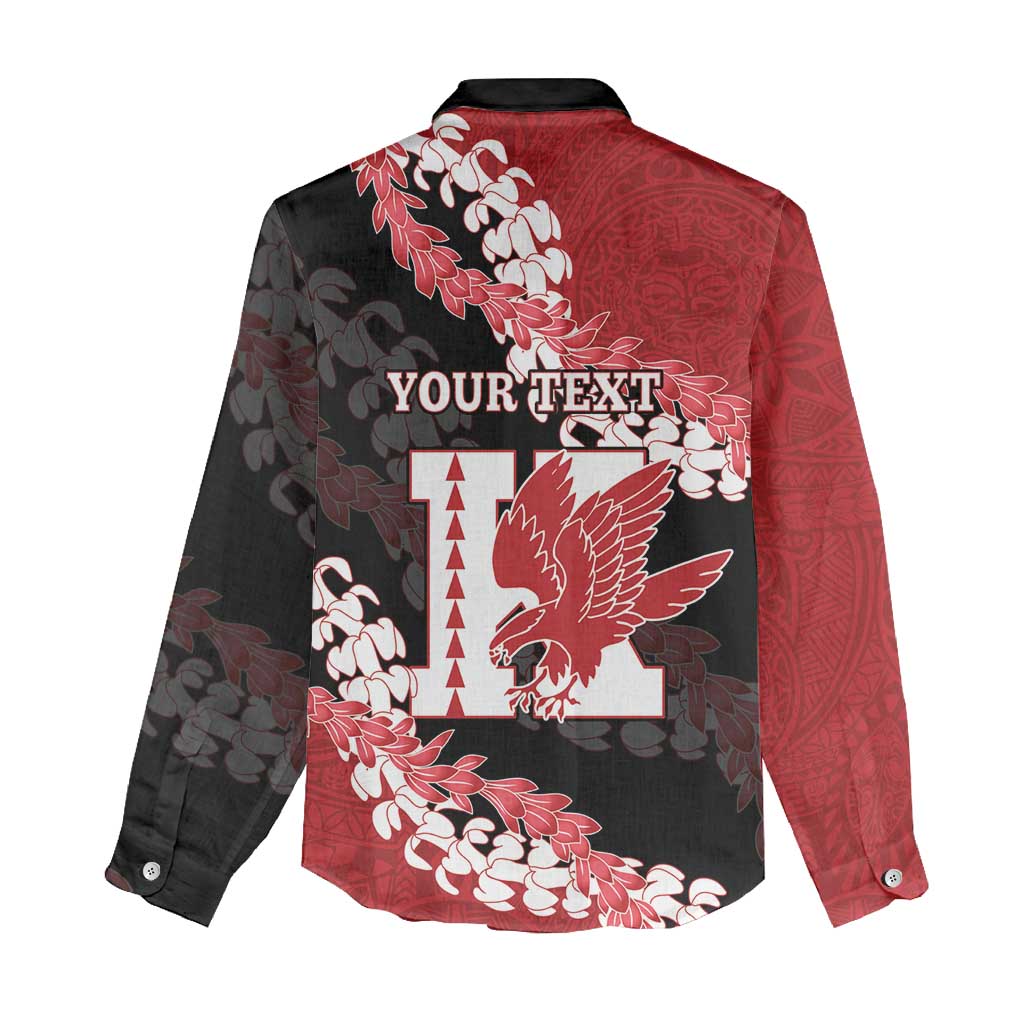 Personalized Kalani Hawaii High School Women Casual Shirt Puakenikeni Lei Hawaiian Pattern - Polynesian Pride