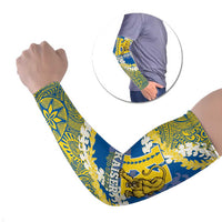Personalized Kaiser Hawaii High School Arm Sleeves Puakenikeni Lei Hawaiian Pattern - Polynesian Pride