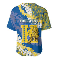 Personalized Kaiser Hawaii High School Baseball Jersey Puakenikeni Lei Hawaiian Pattern - Polynesian Pride