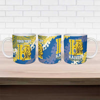 Personalized Kaiser Hawaii High School Ceramic Mug Puakenikeni Lei Hawaiian Pattern - Polynesian Pride