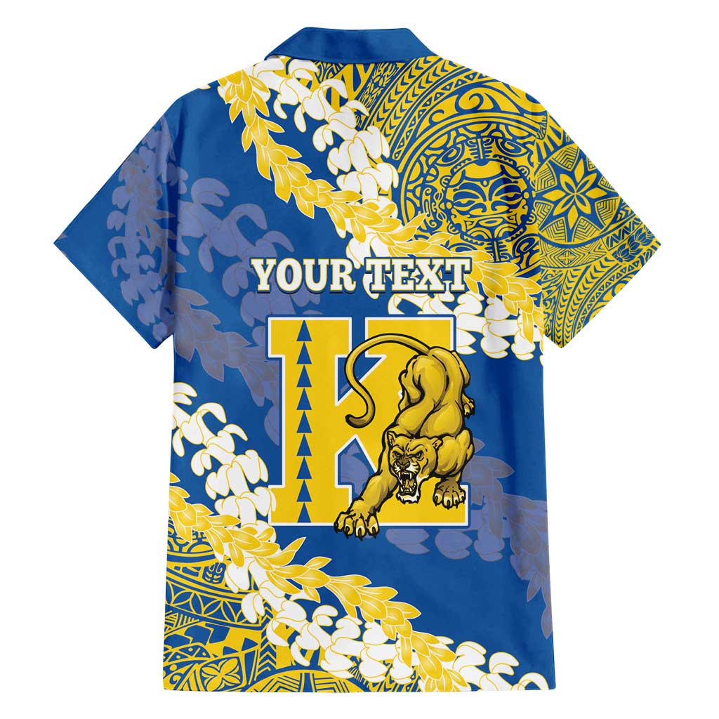 Personalized Kaiser Hawaii High School Family Matching Long Sleeve Bodycon Dress and Hawaiian Shirt Puakenikeni Lei Hawaiian Pattern - Polynesian Pride