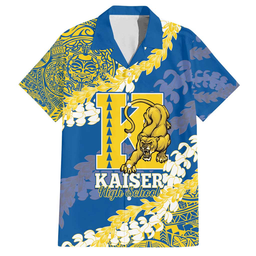 Personalized Kaiser Hawaii High School Family Matching Tank Maxi Dress and Hawaiian Shirt Puakenikeni Lei Hawaiian Pattern - Polynesian Pride