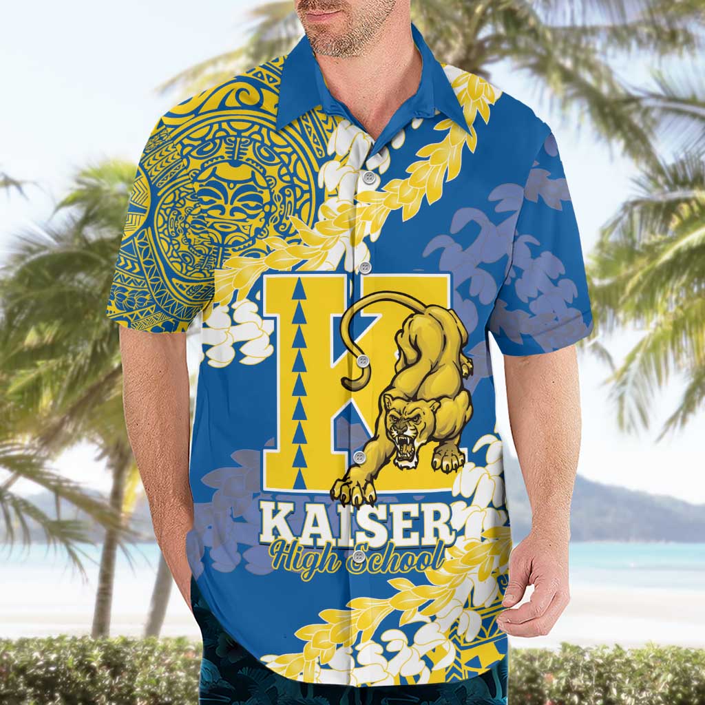 Personalized Kaiser Hawaii High School Hawaiian Shirt Puakenikeni Lei Hawaiian Pattern - Polynesian Pride